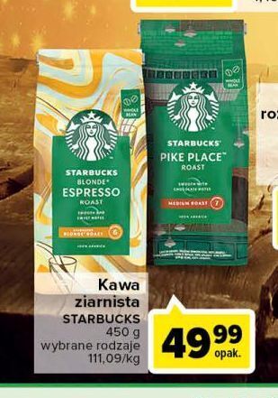 Carrefour Kawa starbucks blonde espresso roast oferta