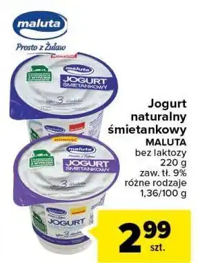 Carrefour Jogurt śmietankowy maluta oferta