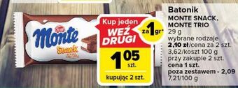 Carrefour Baton mleczny zott monte snack oferta
