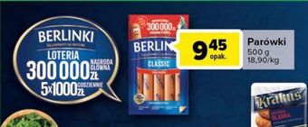 Carrefour Parówki classic morliny berlinki oferta