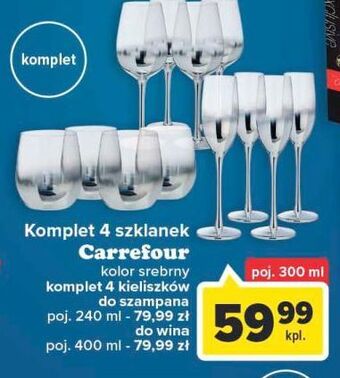 Carrefour Kieliszki do szampana 240 ml carrefour oferta