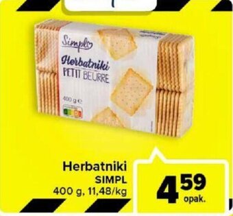 Carrefour Simpl Herbatniki 400g oferta