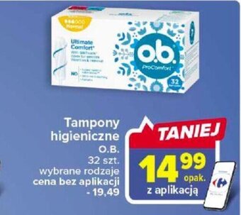 Carrefour O.B. Tampony higieniczne 32szt. oferta