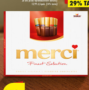 Biedronka Merci finest selection kolekcja czekoladek 250 g oferta