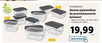 Lidl Zestaw pojemników na żywność 4 x 1 l ernesto oferta