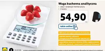 Lidl Waga kuchenna analityczna silvercrest oferta