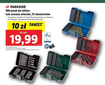 Lidl Zestaw bitów parkside oferta