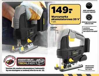 Netto Wyrzynarka akumulatorowa 20 v techliner oferta