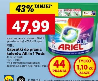 Lidl Kapsułki do prania color ariel all in 1 oferta