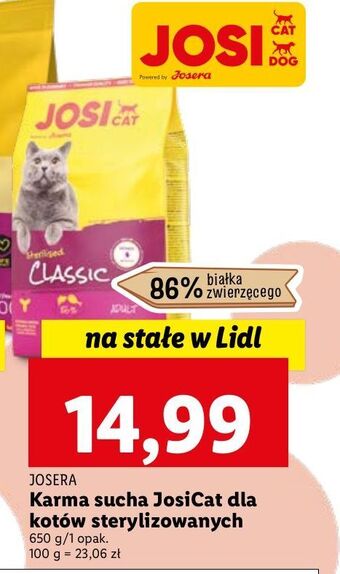 Lidl Karma dla kota classic josera oferta