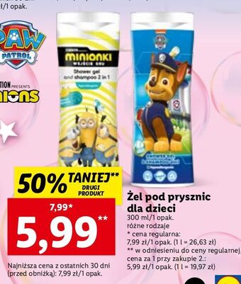 Lidl Żel pod prysznic minionki oferta