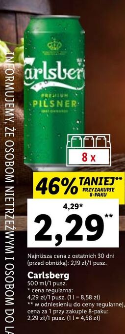 Lidl Piwo carlsberg export premium pilsner oferta