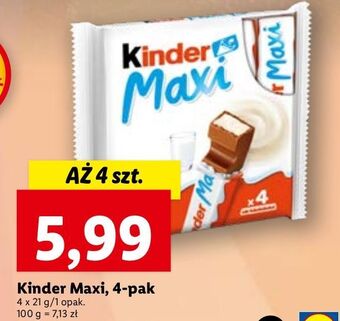 Lidl Czekoladki kinder maxi oferta