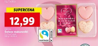 Lidl Makaroniki w kształcie serca migdałowe for you oferta