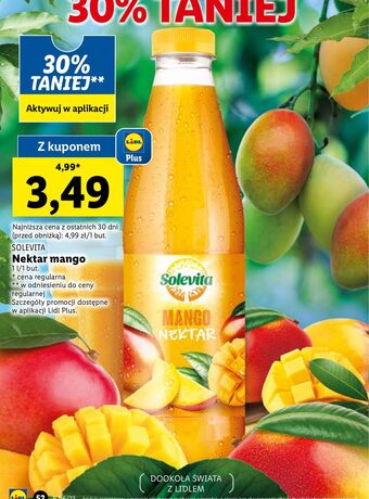 Lidl Nektar mango solevita oferta