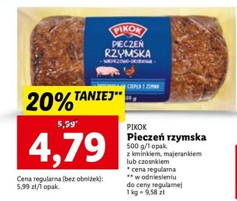 Lidl Pieczeń rzymska z czosnkiem pikok oferta