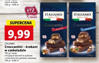 Lidl Croccantini w czekoladzie gorzkiej italiamo oferta