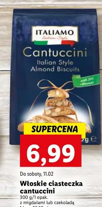 Lidl Włoskie ciastka cantuccini migdałowe italiamo oferta