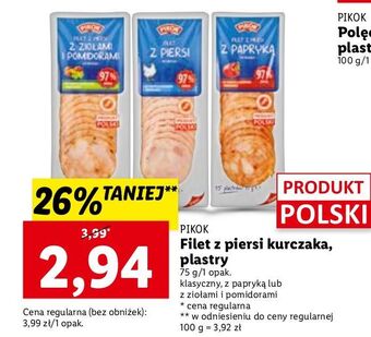 Lidl Filet z piersi kurczaka papryką pikok oferta