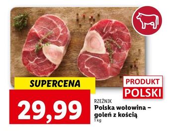 Lidl Goleń wołowa z kością plastry rzeźnik codzienna dostawa oferta