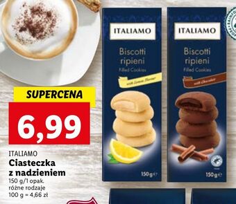 Lidl Ciastka z nadzieniem kremem czekoladowym italiamo oferta