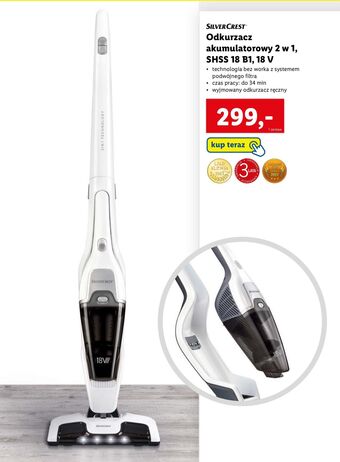 Lidl Odkurzacz akumulatorowy silvercrest oferta