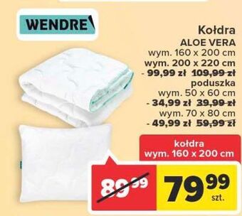 Carrefour Kołdra aloe vera 220 x 200 cm wendre oferta