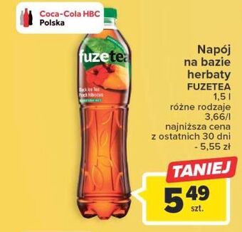 Carrefour Herbata mrożona black peach hibiscus fuzetea oferta
