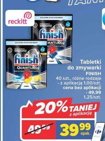 Carrefour Tabletki do zmywarek lemon finish quantum oferta