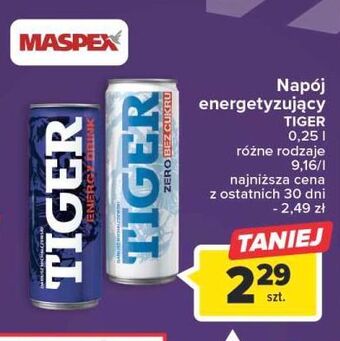 Carrefour Napój zero tiger energy drink oferta
