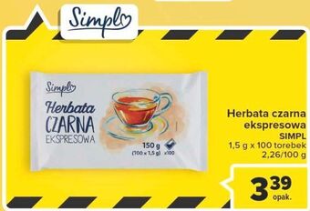 Carrefour Herbata czarna ekspresowa simpl oferta