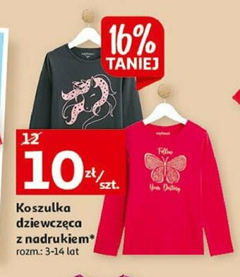 Auchan Koszulka dziewczeca 3-14 lat 1 SZT oferta