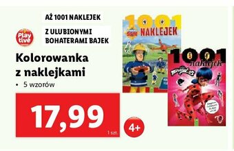 Lidl Kolorowanka z 1001 naklejkami strażak sam 1 SZT oferta