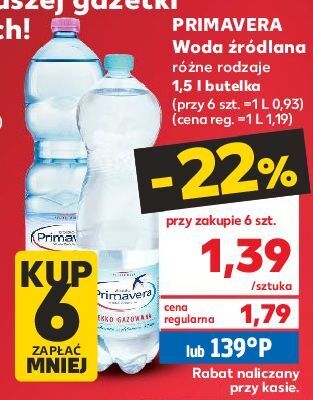 Kaufland Woda gazowana primavera oferta