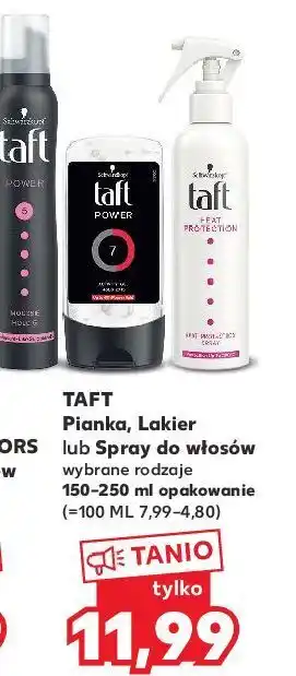 Kaufland Żel do włosów mega strong taft power oferta