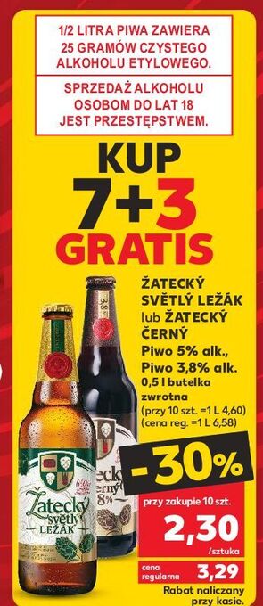 Kaufland Piwo zatecky svetly lezak oferta