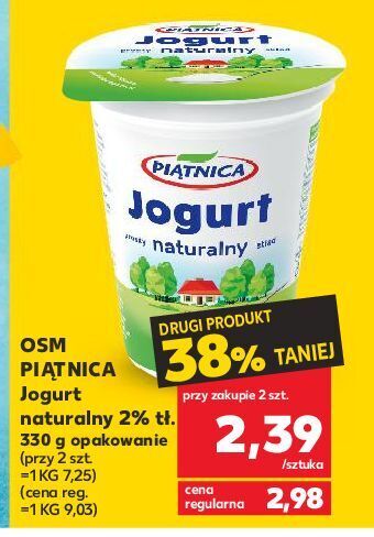 Kaufland Jogurt naturalny piątnica oferta