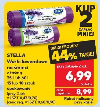 Kaufland Worki na śmieci lawendowe 35 l stella oferta
