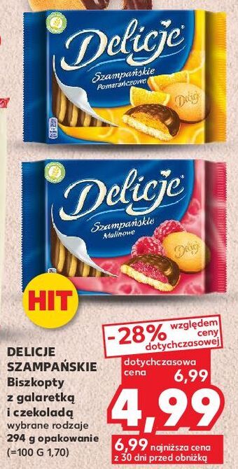 Kaufland Ciastka z galaretką malinową delicje szampańskie oferta