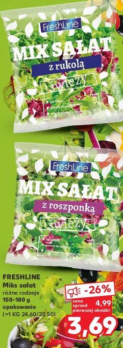 Kaufland Mix sałat z roszponką freshline oferta