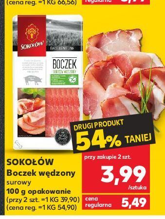 Kaufland Boczek surowy wędzony sokołów oferta