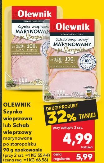 Kaufland Szynka wieprzowa marynowana po staropolsku olewnik oferta