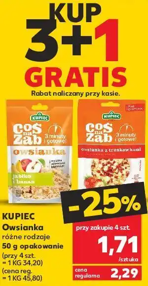 Kaufland Owsianka jabłkowo-bananowa kupiec coś na ząb oferta