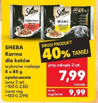 Kaufland Karma dla kota z wołowiną w sosie sheba selection oferta