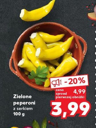 Kaufland Zielone pepperoni z serem oferta