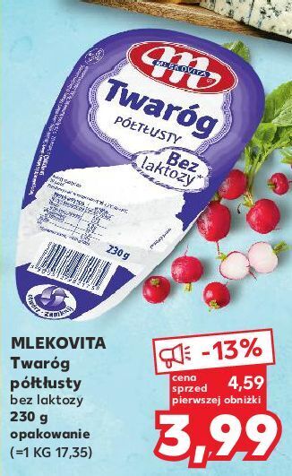 Kaufland Twaróg półtłusty bez laktozy mlekovita oferta