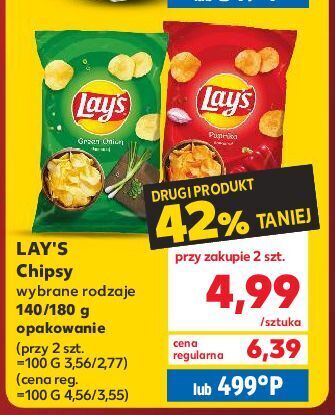 Kaufland Chipsy zielona cebulka lay's oferta