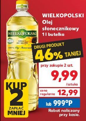 Kaufland Olej wielkopolski słonecznikowy oferta