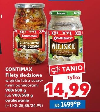 Kaufland Filety śledziowe z suszonymi pomidorami contimax oferta