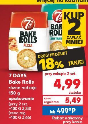Kaufland Bake rolls pizza 7 days rolls oferta